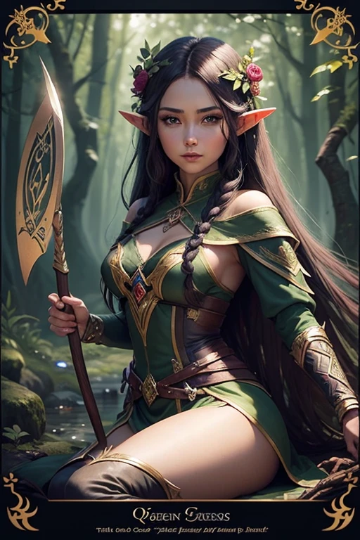a close up of a woman in a green dress holding a sword, fantasy art style, 4k fantasy art, epic fantasy art style, epic fantasy digital art style, epic fantasy art style hd, 8k fantasy art, elven warrior princess, 2. 5 d cgi anime fantasy artwork, epic fantasy style art, fantasy style art, fantasy art behance
