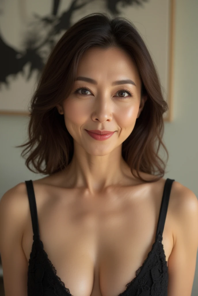 (((master piece))), highest quality, super detailed, realistic, (((1 milf))), gravure, facing the front, ((Old face:0.2)), (wearing gorgeous bra), flashy cute makeup, close up of face, super dense skin, perfect anatomy, big breasts, looking at the viewer, Remove the background,