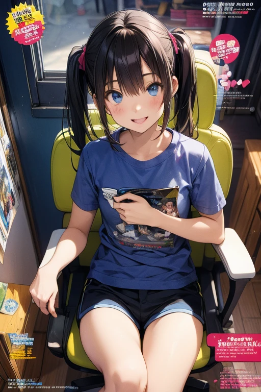 girl with、kawaii、Colorful Asanhttps://sing.。.com/Mumu_Mhm09、Smiling、looks sleepy、in a house、early morning、Before Playing Minecraft、Computer in one hand、
