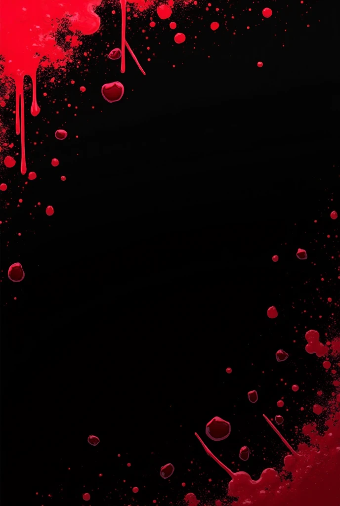  simple background, monochrome, horror (theme) there is a broken picture, black paint splatted, reaper, red blood splatted, smoked, red blood