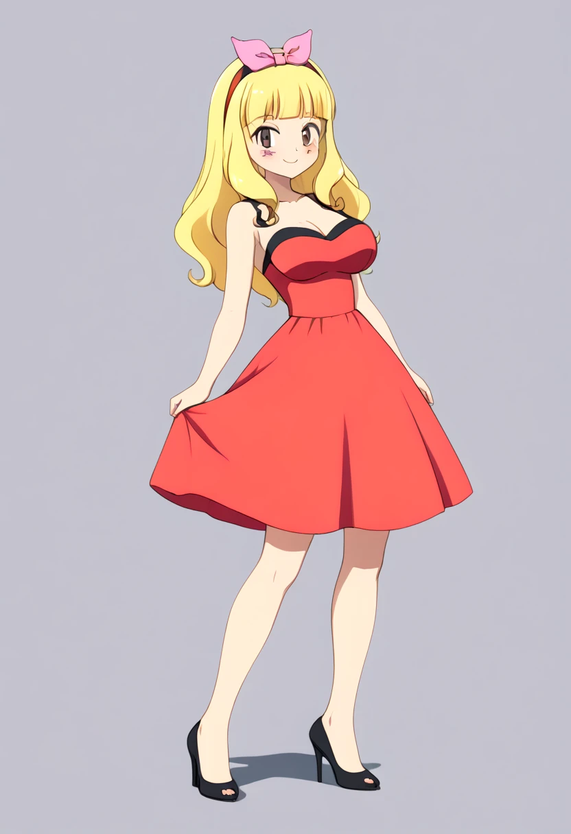 1girl, hoshii miki, idolmaster, 1girl solo, red dress,
<lora:pony-imas-v1:1>