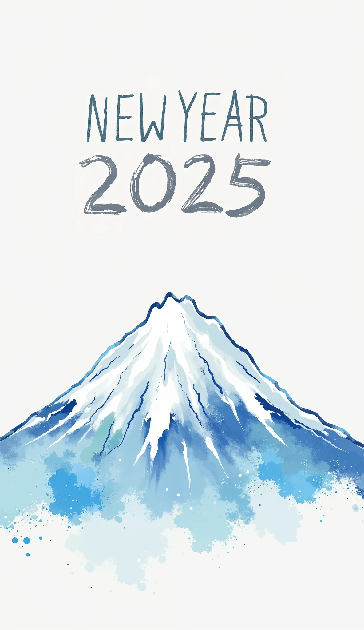 (masterpiece:1.2,EXCEPTIONAL QUALITY  ,Mirror Finish  ,  CINEMATIC EXPERIENCE  ,  best illustration:2.0),  ultra high definition ,  very detailed ,8k,16k, wallpaper,(  new year poster :2.0),(watercolor),( cute illustrations :2.0),("NEW YEAR 2025"Write the text of with a brush:2.0),( abstract and cute illustrations:2.0),( cute illustrations  of Mt. Fuji:2.0),(  minimalist:2.0),(  simple design  :2.0)