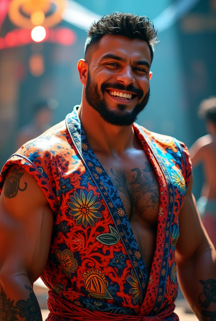 Peruvian man in underwear 