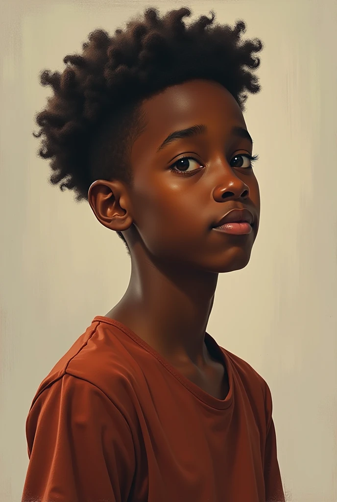 Draw a very black boy named Marlon