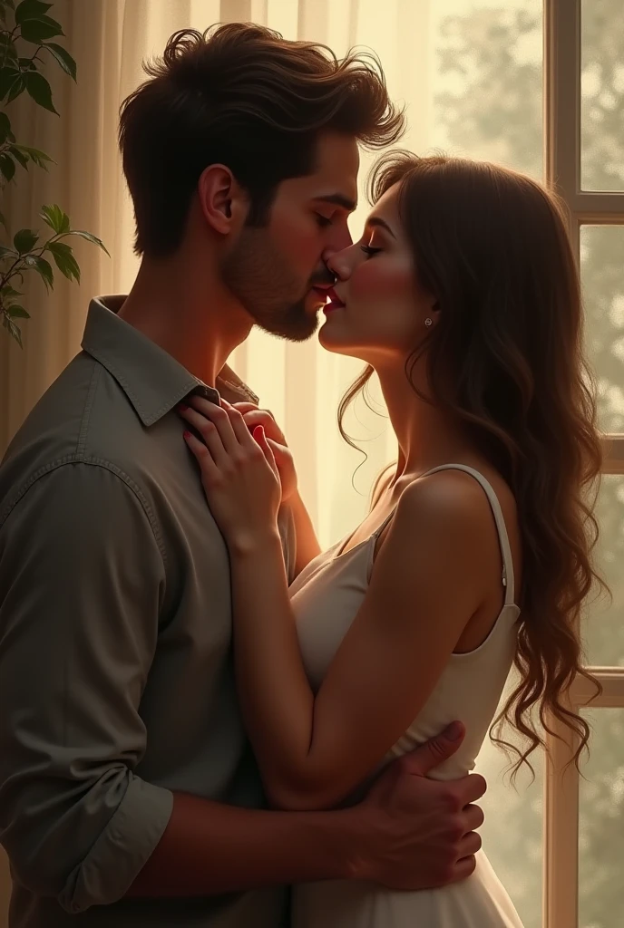 chay suede, de camisa preta, beijando a Danielle Campbell, without cutting the barges