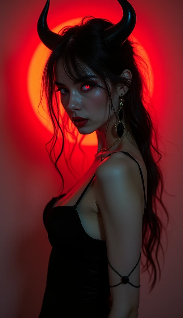, (masterpiece:1.3), ((Highest_quality)), (Absurd), One Girl, ,Portraiture, Simple_background, (black_background:1.5), The floor is covered with candle flames.,blackいドレス,漆blackの目, Red lips, Anxious, whole body,Super detailed, Super detailedな, 超Wide angle, Wide angle, 
