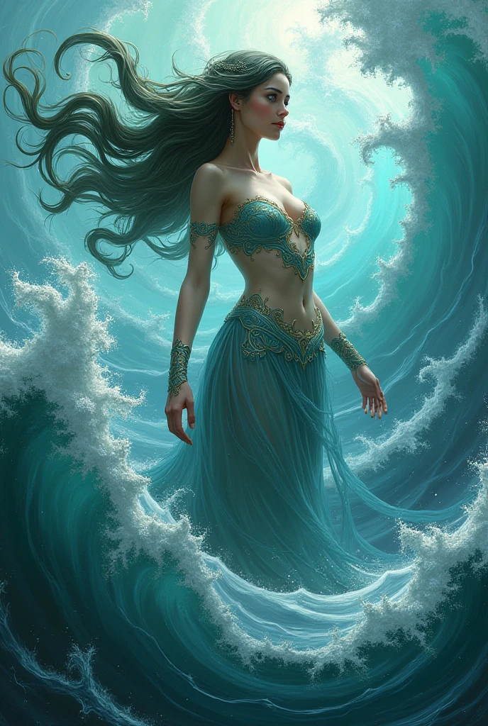 high details, best quality, 8k, [ultra detailed], masterpiece, best quality, (extremely detailed), (full body: 1.3) ultra wide shot, photorealistic, fantasy art, dnd art, rpg art, realistic art, an ultra wide picture of a female human (1.5 intricate details, Masterpiece, best quality) godess of water  ((watery radiant aura)), controlling a swirling streams of watery magic realflow (1.5 intricate details, Masterpiece, best quality), manipulating purple radiant magical symbols, [[divine symbols]] (1.5 intricate details, Masterpiece, best quality), human female, blue  hair, long hair with aura, hair with green radiant eyes, intense eyes, holding a staff, ((radiant eyes)), (( green glowing eyes)), dynamic clothing, magical library, with many books, and magical runes and wards, glowing arcane sigils GlowingRunes_paleblue, crystal ball (best details, Masterpiece, best quality) on table, runes on crystal balls GlowingRunes_yellow, fantasy magical library background (best details, Masterpiece, best quality), Ultra-Wide Angle, high detail, award winning, best quality, HD, 16K, 3D rendering, high details, best quality, highres, ultra wide angle, 3D rendering, [[anatomically correct]] realflow