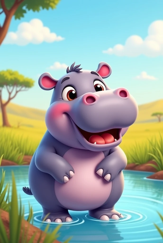 hippo，Disney style