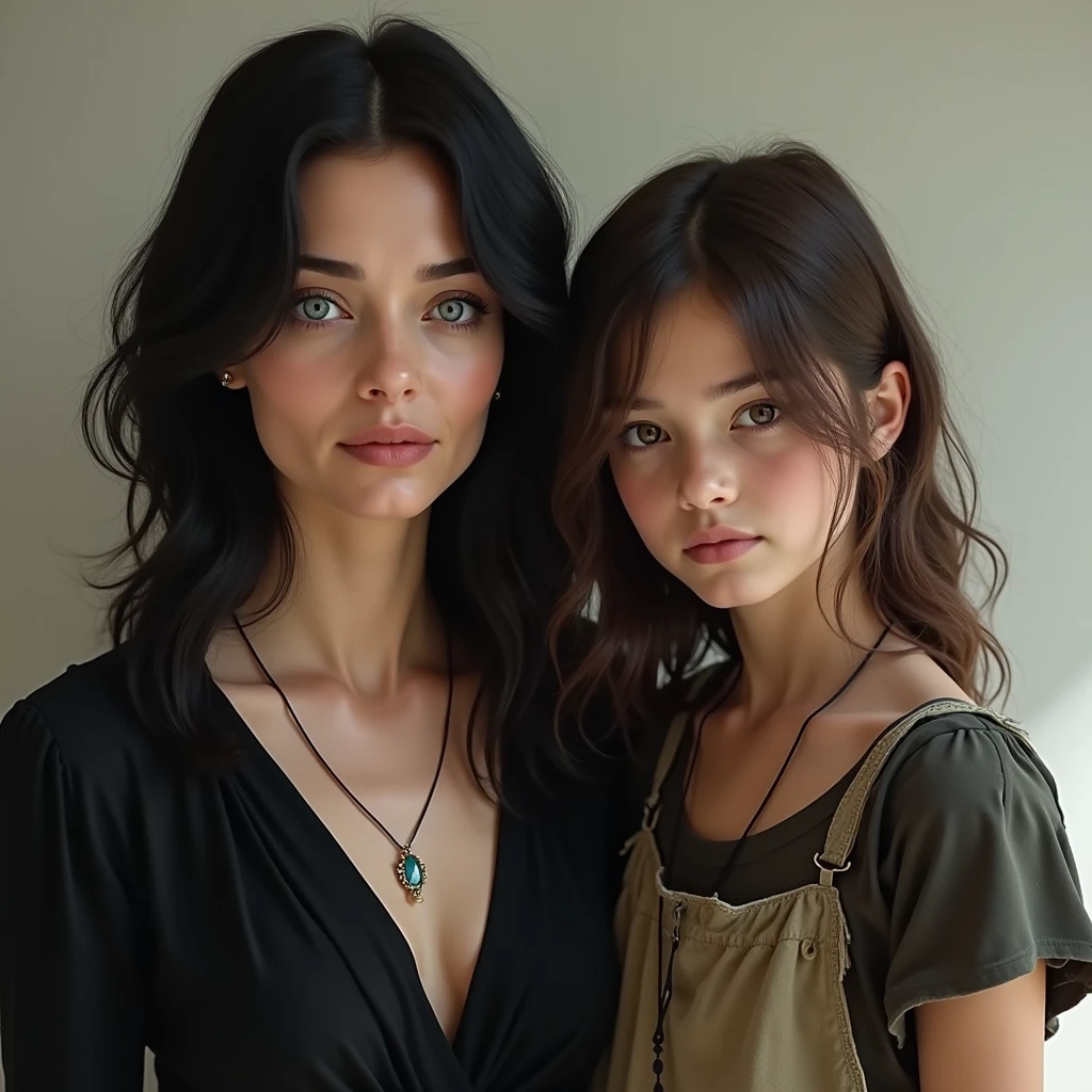 Animated image of a teenage girl with short brown hair and brown eyes, and her gray baby cat with emerald green eyes