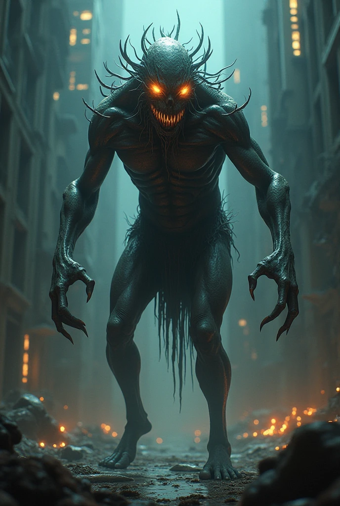 Create a knife demon hybrid in the chainsaw man universe 