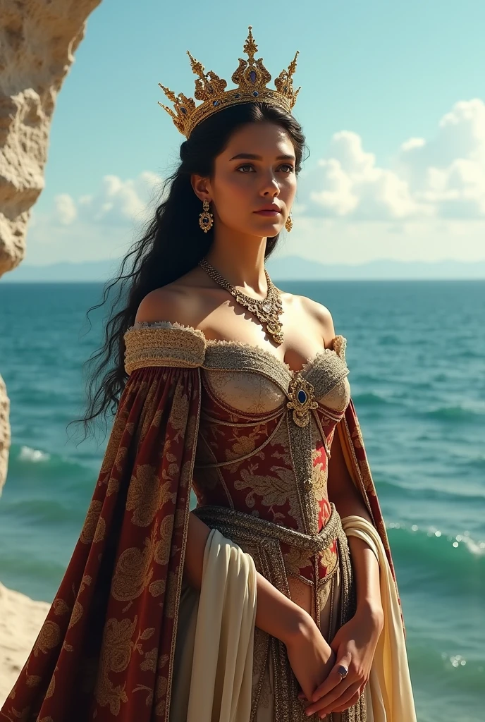 score_9, score_8_up, score_7_up, score_6_up, score_5_up, Oracle Pythia from Game of Thrones, black hair, sexy, extremely detailed artgerm, in medieval guard uniform posing, midriff, cleavage, (masterpiece, best quality:1.2), Next to a garden, flowers, beautiful, medieval, (insanely detailed, beautiful detailed, masterpiece, best quality), (insanely detailed, masterpiece, best quality)  Margaery Tyrell 