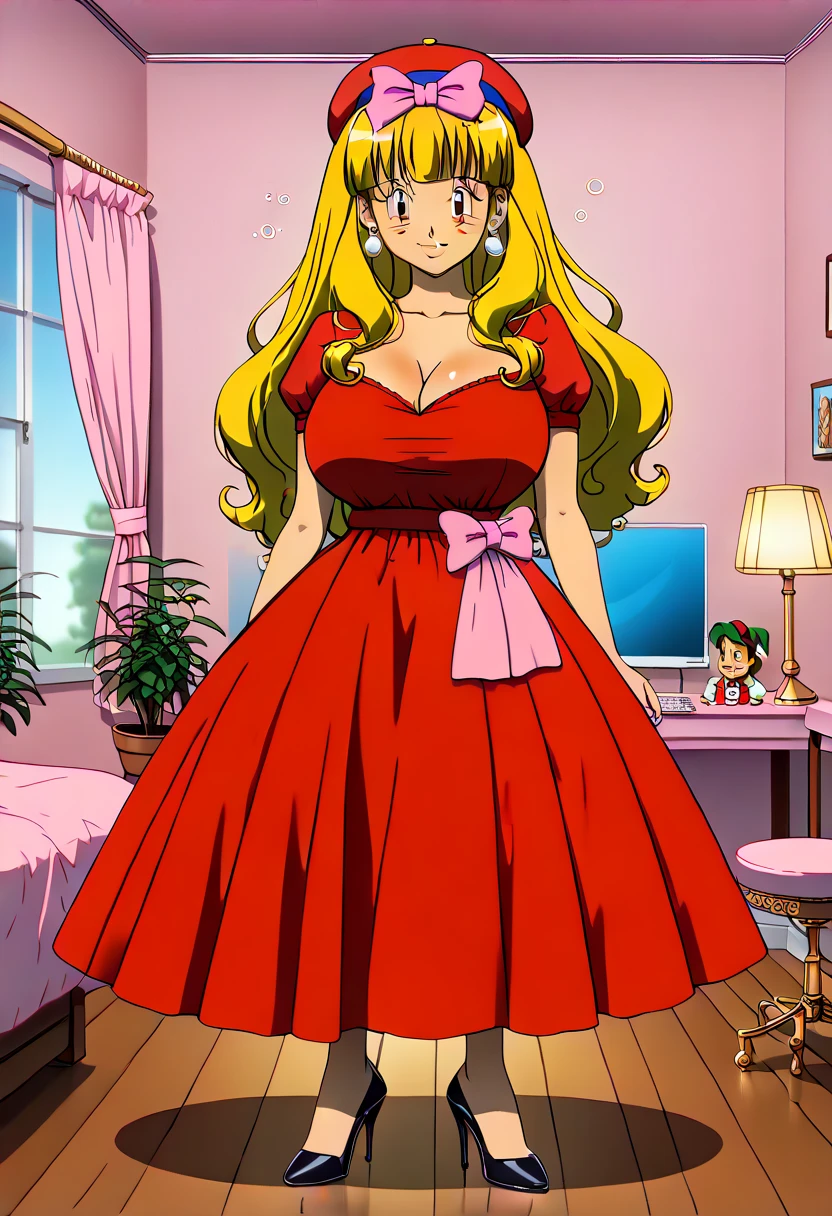 highest quality, masterpiece, 1 girl, shine background, looking at the viewer, portrait, light smile, shine, pastel colour, puff sleeve princess dress, long skirt, cleavage, how, how shot, how on face, how on breast, facial,
