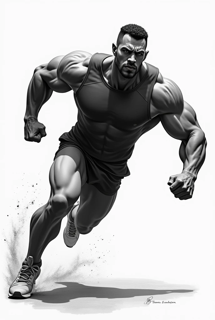 Background:Visual: A subtle, textured background in a solid, neutral color like grey, navy, or matte black.Image: A simple, powerful image—such as a silhouette of a strong, healthy man in an athletic pose (e.g., jogging, lifting weights, or standing confidently). The image should be minimalistic, either black and white or with a slight color accent, blending into the background for a cohesive look.