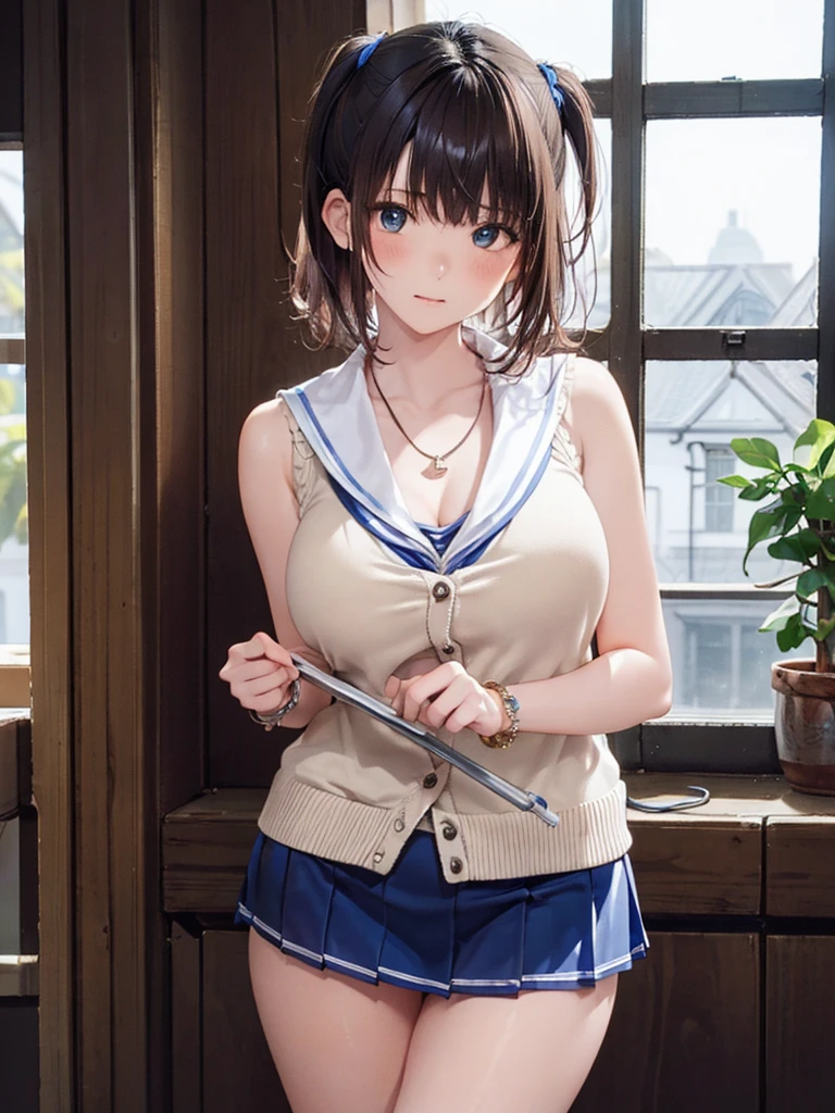(Highest quality:1.4),(masterpiece:1.4),(Realistic:1.4),(Realistic:1.2),(超High resolution, RAW Photos:1.4),(High resolution, Very detailed:1.2),(8k:1.2),photograph,a photo of a dark-haired,One Girl,alone,,nipple,naked,((school unifGoldm, SailGold suit, Navy blue and white traditional Japanese style, Fine ribbon and pleated skirt)),((Big Breasts)),((Upper Body:1.3)),((sometimes mGolde 超極小マイクロビキニ)) Gold ((Sometimes bikinis so small you can see her pussy line)) Gold ((Sometimes bikinis so small you can see their assholes)) Gold ((Sometimes bikinis so small that you can see the urethra of the vagina)) Gold ((((Ultra Ultra Thin Micro Bikini)))),