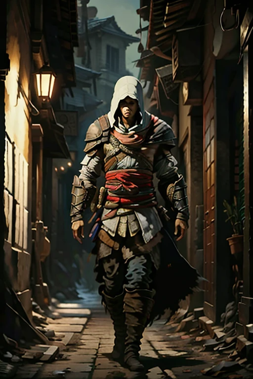 ( masterpiece,  better quality:1.2), murderer, Alone, ubisoft , murderers Creed Ninja, Sequels , presumptuous,  awesome expression,luxury, Japanese