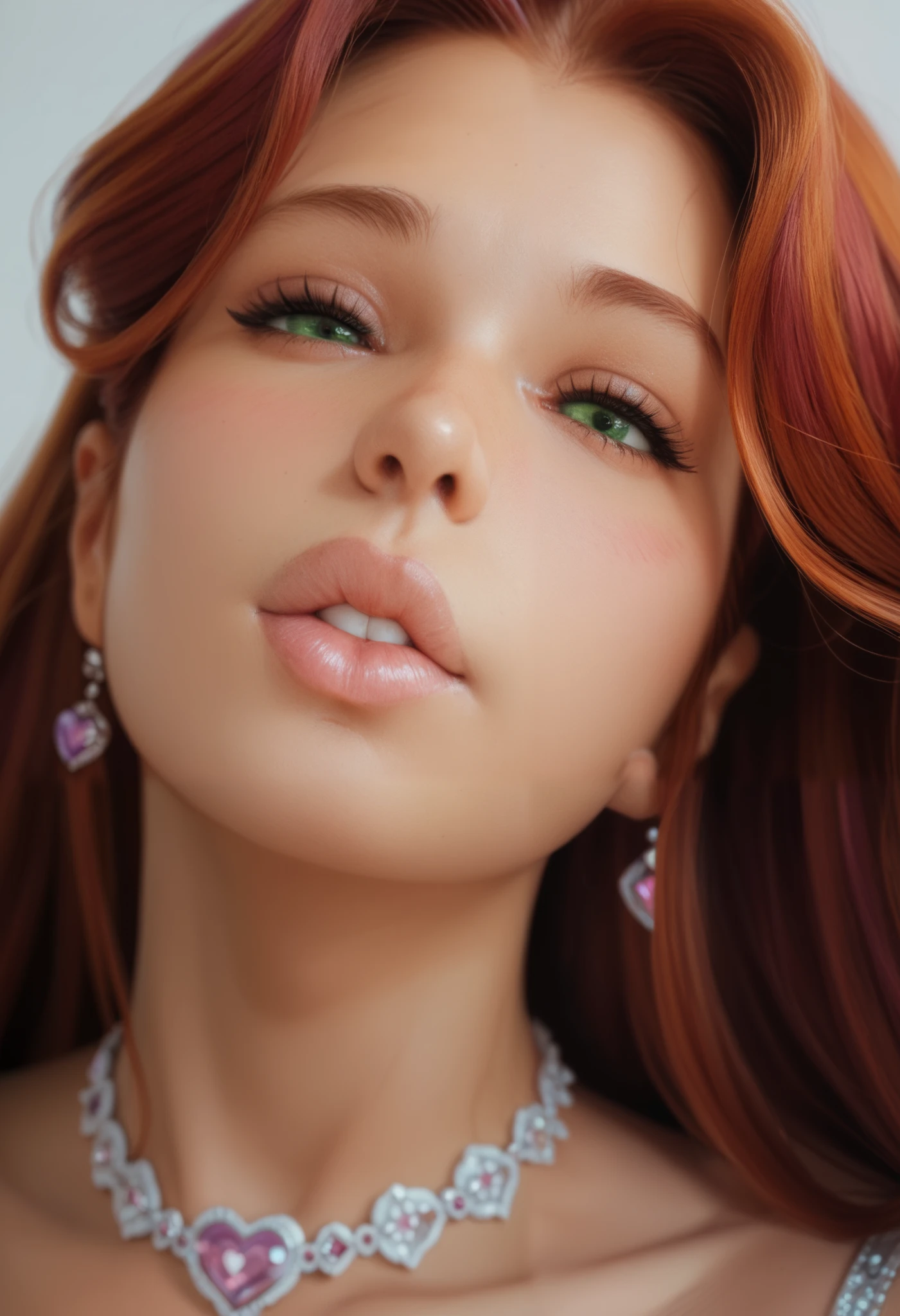 starfire, beautiful face, blushed, detailed face, beautiful lips,