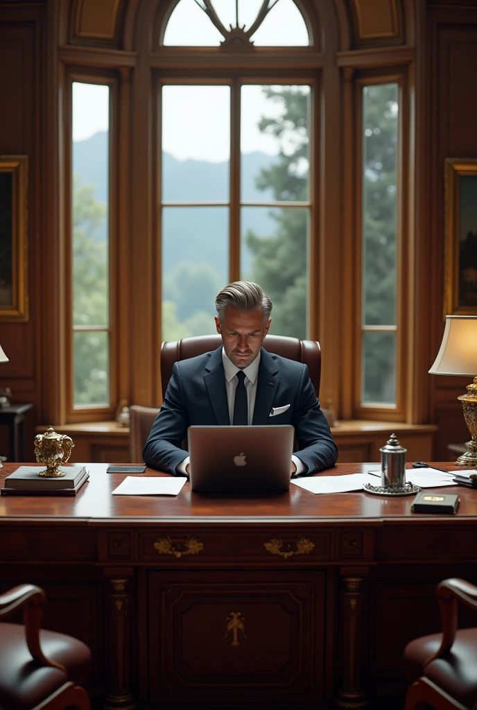 AAAA GOOD , NOW MAKE ANOTHER POSE , make himmel sitting in his office ...