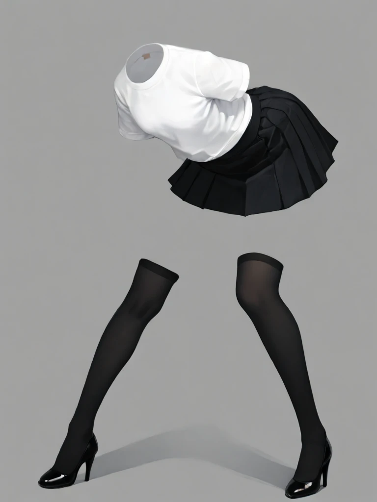 (((8k, RAW photo, best quality, master:1.4))), super high resolution, super detailed, illustration, close up, 1girl, blur hair, yellow eyes, yellow hoodie, black skirt, white thighhighs, white socks pants