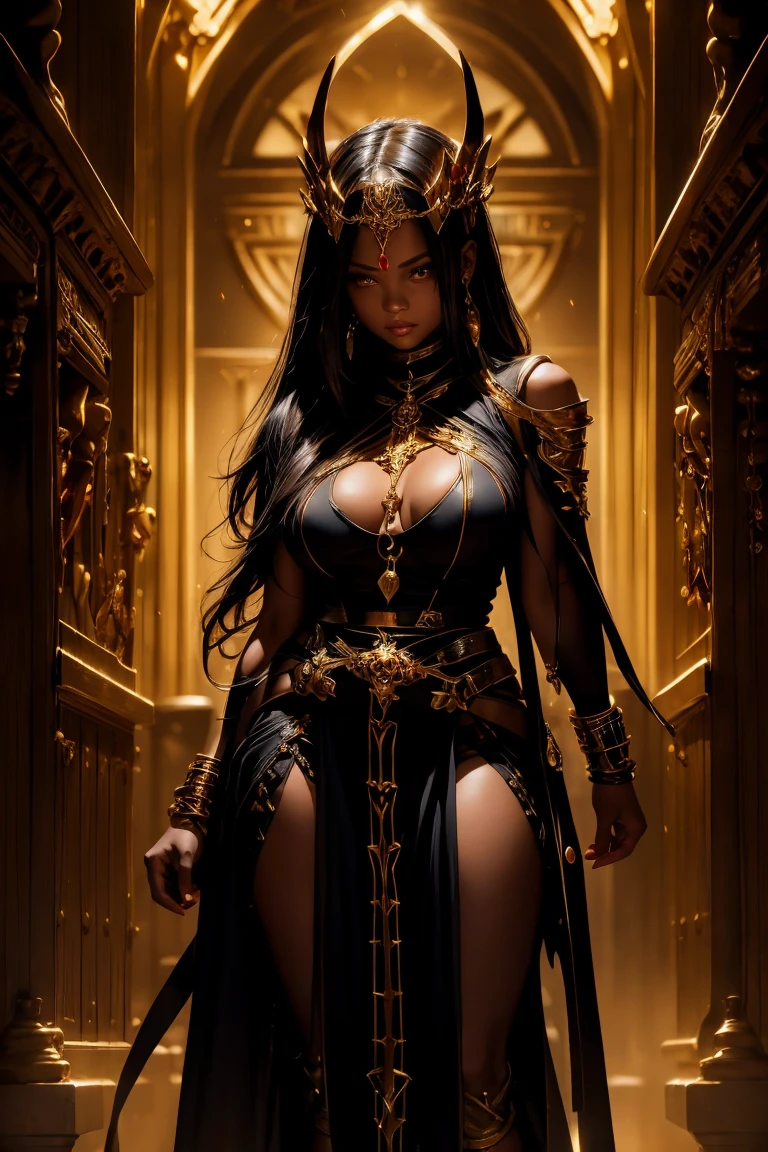Voluptuous girl, Chains around my feet, Very beautiful, Dynamic pose, 1 Girl, Detailed face, Fine grain, Detailed lips, Detailed faceの特徴, Complex chains, Metal Chain, Intricate details, Sulky, Chiaroscuro, High Contrast, Digital Art, Concept Art, 8K, Highest quality, masterpiece, There are a lot of chains on my feet