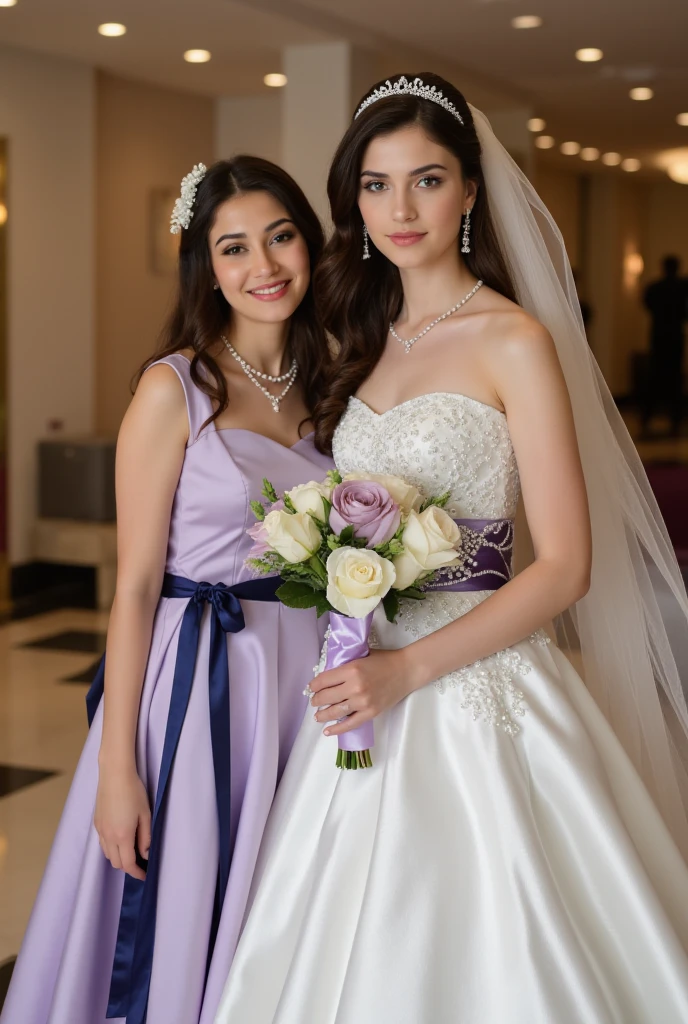 23 year old hyperrealistic latin girl with freckles in selfie mode for instagram snapchat influencer with curves in wedding dress, wedding dress with sleeve silhuette princess, sefie, hiperrealista, mirada very happy, 23 year old hyperrealistic latin girl with freckles in selfie mode for instagram snapchat influencer , long hair, eyes detailed, religious, holding bouquet