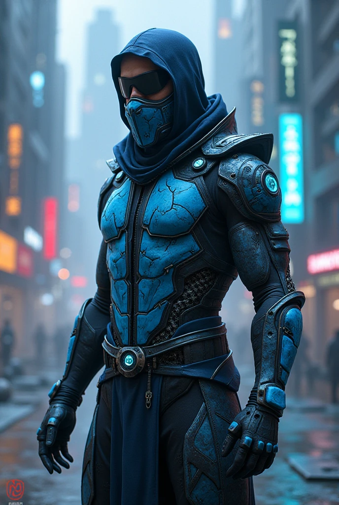 (Cinematic Photo:1.3), (Ultra detailed:1.3) photo of (perfect (cyborg:1)), detailed face, (epic realistic, hdr, intricate details, hyperrealistic, cinematic), detailed, (photo realistic, dramatic, sharp focus, 8k), (highly detailed:1.4), sharp focus, (detailed cyberpunk outfit:1.2), (detailed cyborg:1.2), (detailed cyberpunk background:1.2), (cyborg clothing parts:1.2), (extreme detailed robotic mechanical arm:1.3), (cyborg parts:1.2),  wearing a black (cyberpunk trench coat:1.2), soul reaver,  glowing parts, chrome parts, holding the soul reaver , wearing neck gaiter, <lora:raziel:0.5>, crouching