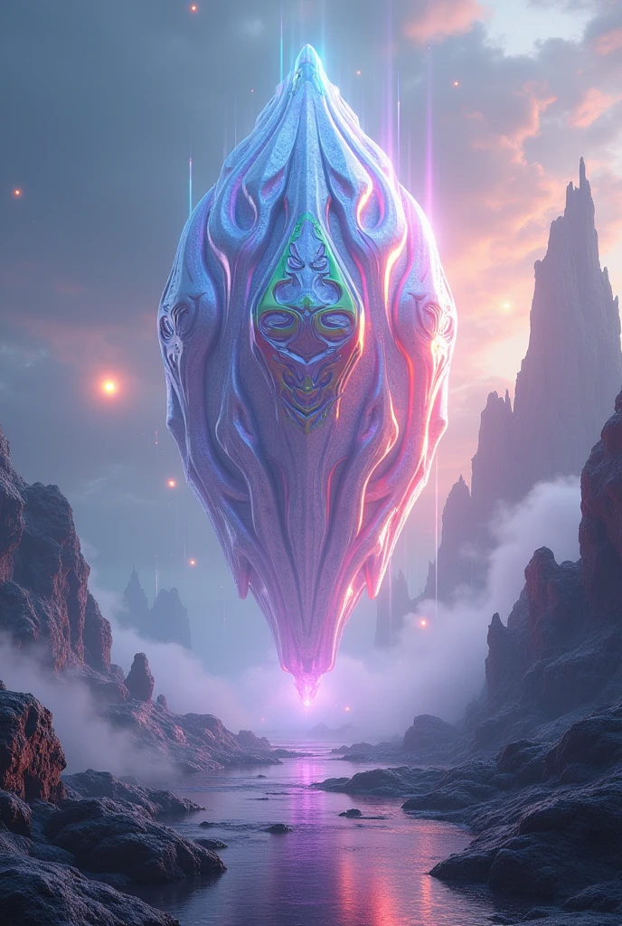 Translucent ethereal alien close-up