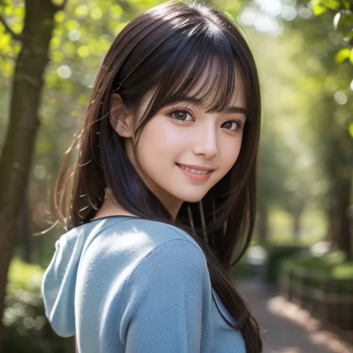 Highest quality、masterpiece、Film Grain、Ultra-high resolution、girl,shy, Detailed hands, View your viewers, Cute Face、Small Nose、Small breasts、smile:0.1