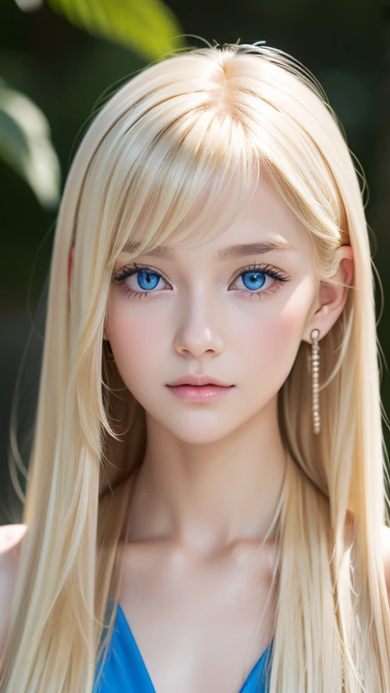  Blonde woman posing for a photo with super long Blonde and piercings, first time々Very young appearance 、 very white beautiful young glossy beautiful skin ､ Super long blonde Blonde 、 Hermosa Delphine ,  very white shiny skin,  shines so beautifully and her big, incredibly bright ice blue eyes、-yeld beiful girl 、Small Face Beauty、Round face、Short face、Super long hair, bangs, Blonde, bangs between the eyes,  touch very long hair ,  hair hiding one eye ,  shiny hair,  wind fluttering hair, Straight Hair, Disheveled Hair, Super long hair, Hair in the eyes, Too much hair,目とbangs between the eyes、