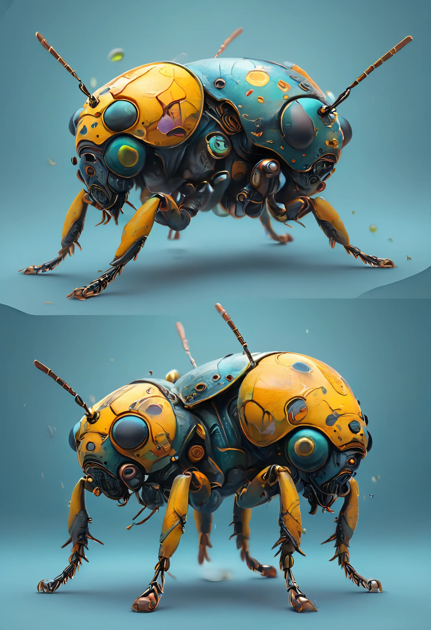Highest quality, masterpiece, Micro world, Correct insect depiction, head_Chest_abdomen, Front legs_Middle leg_Rear leg, Micromachine, bee shape Spy Machine, Ultra-precise mosquito-shaped machine, Spy Machine, Mechanical mosquito,
