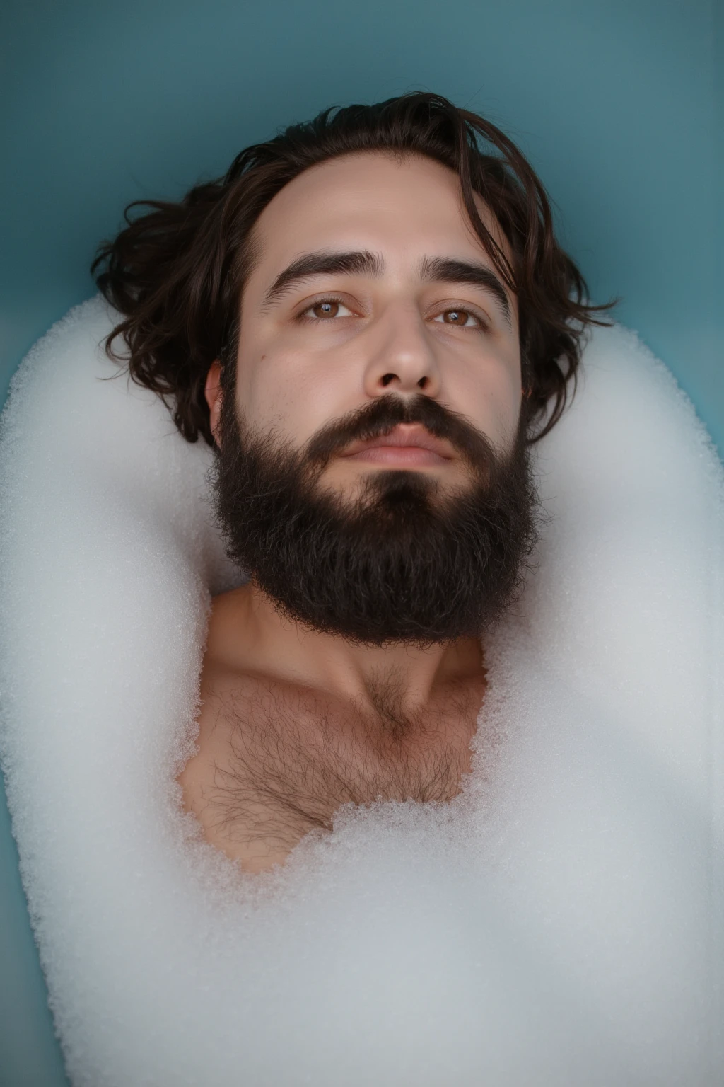 (photorealism:1.2), 9 extremely beautiful young harem girls, sexy nude, big breasts, Pretty perfect faces like kendall jenner and young Jennifer Connelly and young Brooke Shields, blonde and redhead straight hair, light skin, flirtatious and provocative, bathing an very aroused small short dwarf ugly fat man with long untrimmed beard, long hair, open mouth drooling, with sexual pleasure expression on his face, moaning with pleasure, in pink Jacuzzi in pink luxurious bathroom of pink palace, realistic, intricate details