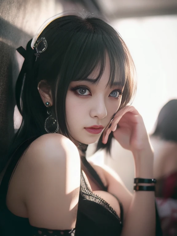 there is a woman with a black hat and a brown dress, portrait of a Japanese teenager, anime, UHD, anatomically correct, super detail, high details, high quality