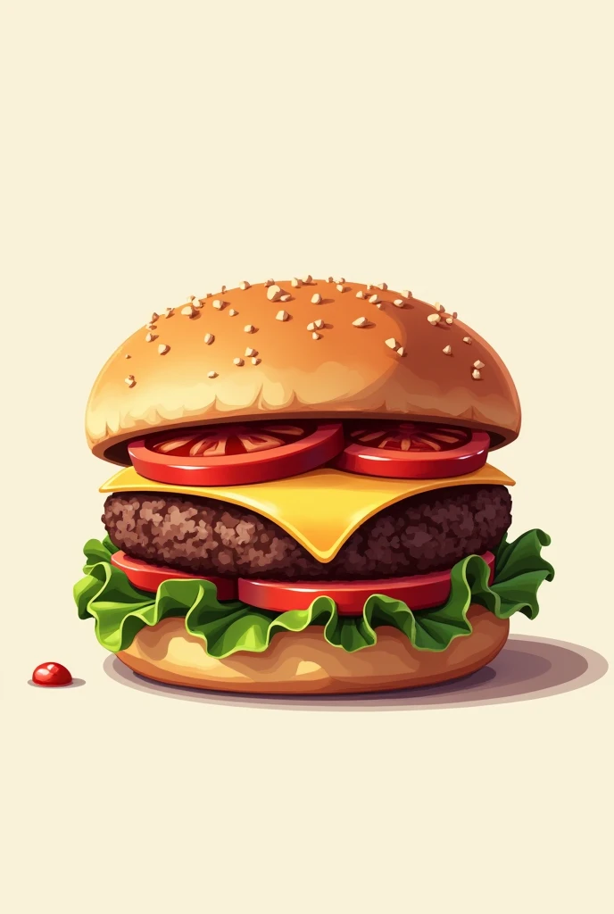 A hamburger, vector art, masterpiece,