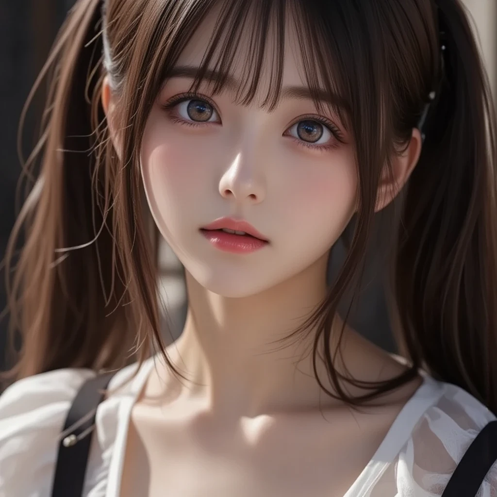 8k,    ultra high definition ,   best quality , Masterpiece,rule of thirds,golden ratio, surreal,photograph,  one woman,(  girl :1.3), cute, cute顔, 細部まで  beautiful eyes, 細かく Details, mature woman, princess,extream close up,smile, black hair,Short twin tail hair,ID photo,future, Brutal Cyberpunk Woman, luxurious and beautiful ,prairie,(( ethnic costumes:1.5)),Fancy Fashion, Luxurious Decor,(BDSM Femdom),(Cute  girl ),(Upper class woman:1.5), Expression of Despair , dark atmospheric lighting , fine detail,   Detailsな顔,anger,  charming eyes,(ポートレートphotograph:1.4), fantasy art ,(  beautiful faces:1.4),美しく  charming eyes、  beautiful eyes,Silver Remaining,(  Thin Waist:1.4)、( Beautiful :1.4),  pink lips, profile,(((  ideal body shape))),Small bust, A cup :2,、 portrait:2、  perfect anatomy 、鮮明な  Details、  Details, thin lips,完璧で  beautiful faces ,完璧で cute顔,   Meticulous Skin  ,  Perfect Limbs 、  Thin Waist,  surreal,Light and Dark,  fashion magazine cover,bloom