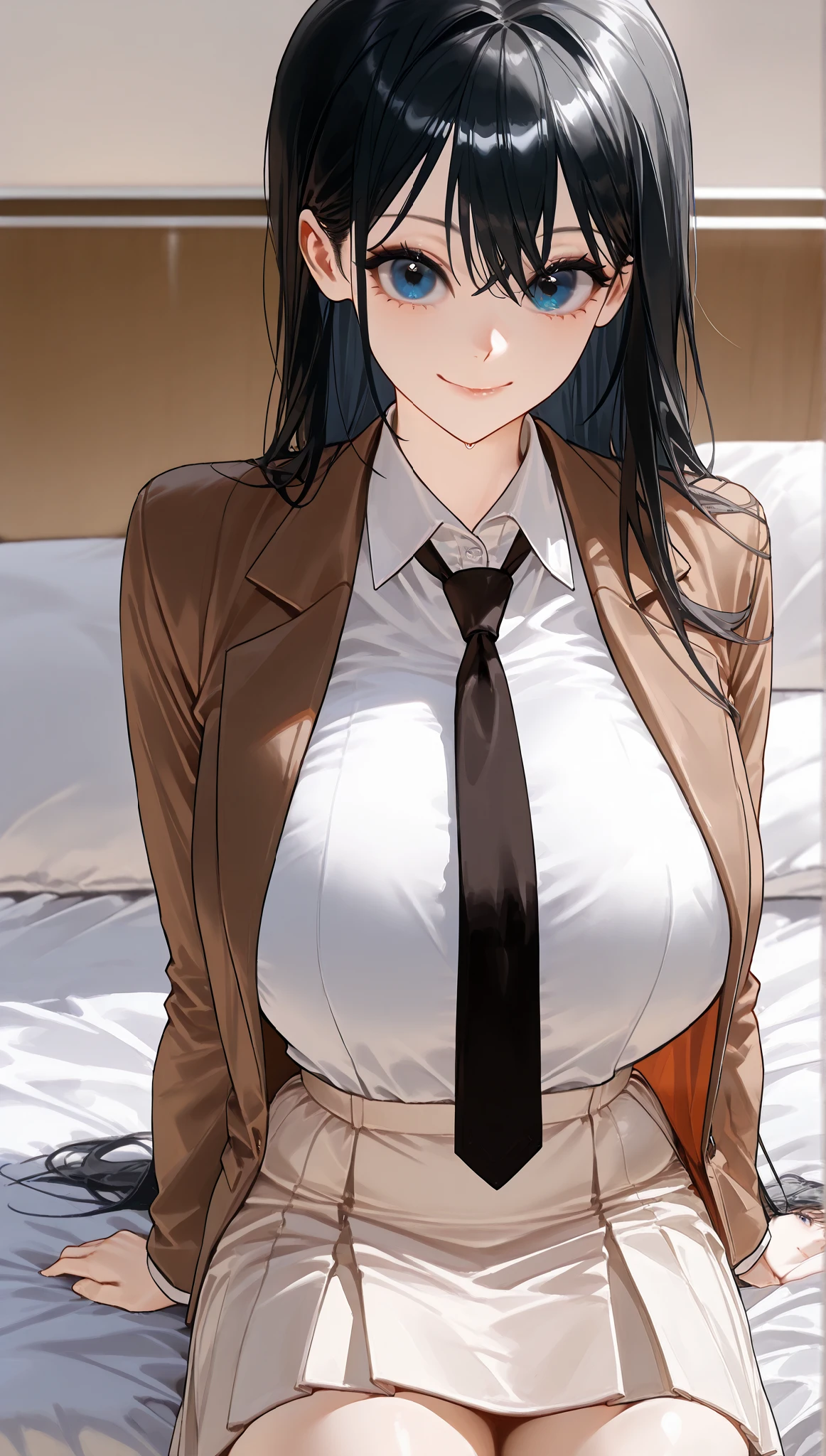 super realistic photos, 8K high quality detailed photos,sweaty,1 girl, 18-year-old,highly detailed legs,detailed pantyhose,exact number of legs,accurate foot index,A neat and well-groomed face,double,Big eyes,Japanese,accurate anatomical diagram,beautiful woman,(nsfw1:1.3),Fair skin,shortcut,black jacket,white shirt,plaid mini skirt,(high school girl 1:1.2),exposing chest,(Erotic Pose 1:1.2),blush,sweating