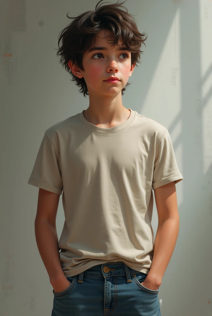 A boy in black shirt