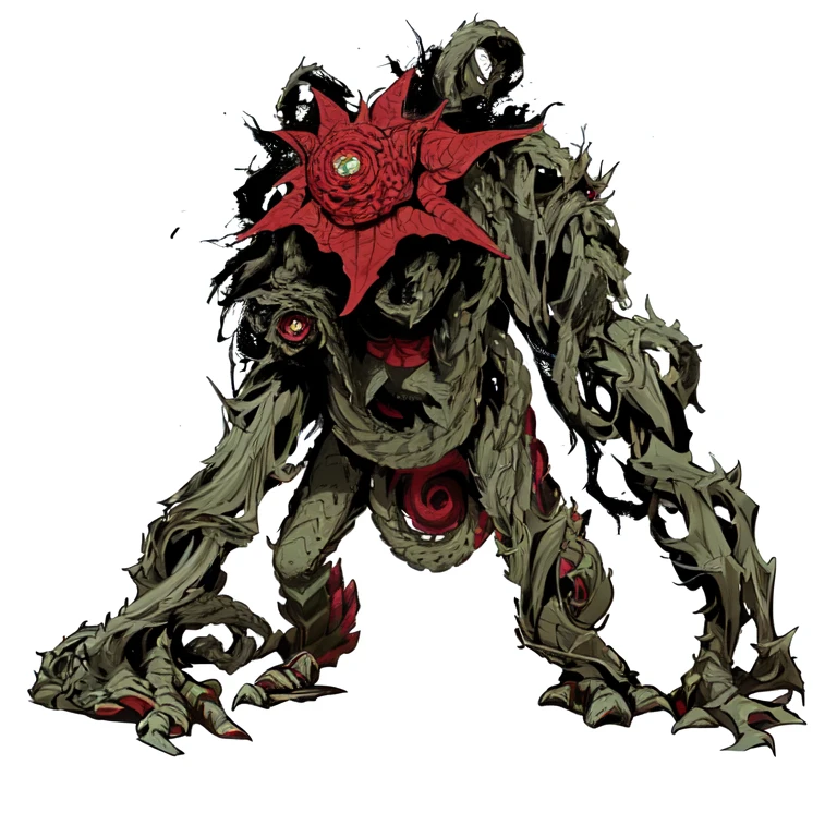 1boy,mutant flower, White hair, blood tears, dark circles under eyes, cursed,(blood cover, chains), scar cover, (high resolution, high detail, best quality), pain, scream