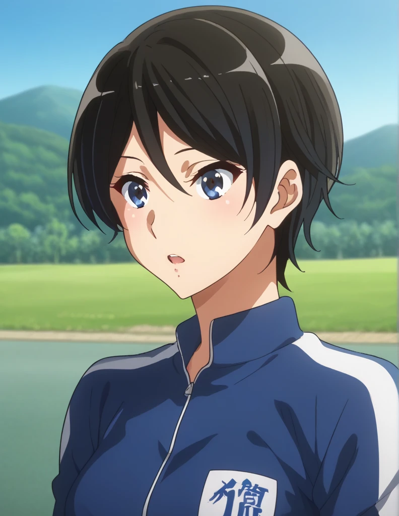 score_9, score_8_ up, score_7_ up, score_6_ up, score_5_ up,  source_Anime, rating_safe, medium breasts,  from the side 1 girl , Alone,  Audience , suzuki mirei ,  short hair ,  hair between eyebrows,  blue eyes, Cycle Racing, Cycle Racing選手権で優勝した最強の女,  White and Navy Blue Cycling Uniform ,  White and Navy Blue Cycling Road Bike ,  white and navy blue bicycle jersey ,  bike shorts, White and dark blue biker clothes , fingerless  gloves,  gloves, road  White and Navy Blue Cycling Road Bike , Short sleeve,, road, Mountain々,  ocean ,  blue sky, cloud,  bend your back,  open lips,  cowboy shot,love affair,keep company, are dating, she touches a man's skin ,She's OK to kiss a man , she decided to get married after winning a man, Strongest Woman with Strong Speed 、 Strongest Woman with Strong Mentality 、Strongest Woman with Strong Stamina 、 Strongest Woman with Strong Bargaining 、 Dash Strongest Woman 、The Strongest Woman with Strong Patience 、Strongest Woman Who Is Strongest to Get Hit 、 Strongest Woman Who Isn't Frightened When Hit 、 Strongest Woman Who Isn't Frightened When Kicked 、Cycle Racingで優勝した最強の女、柔roadNinth Danの最強の女、Ninth Dan、柔road大会で優勝した最強の女、 A little thick,柔road player、柔road、Inside the 柔road Gymnasium、On the tatami、discovery、whole body、rest、幼い頃柔road家に育てられた. 