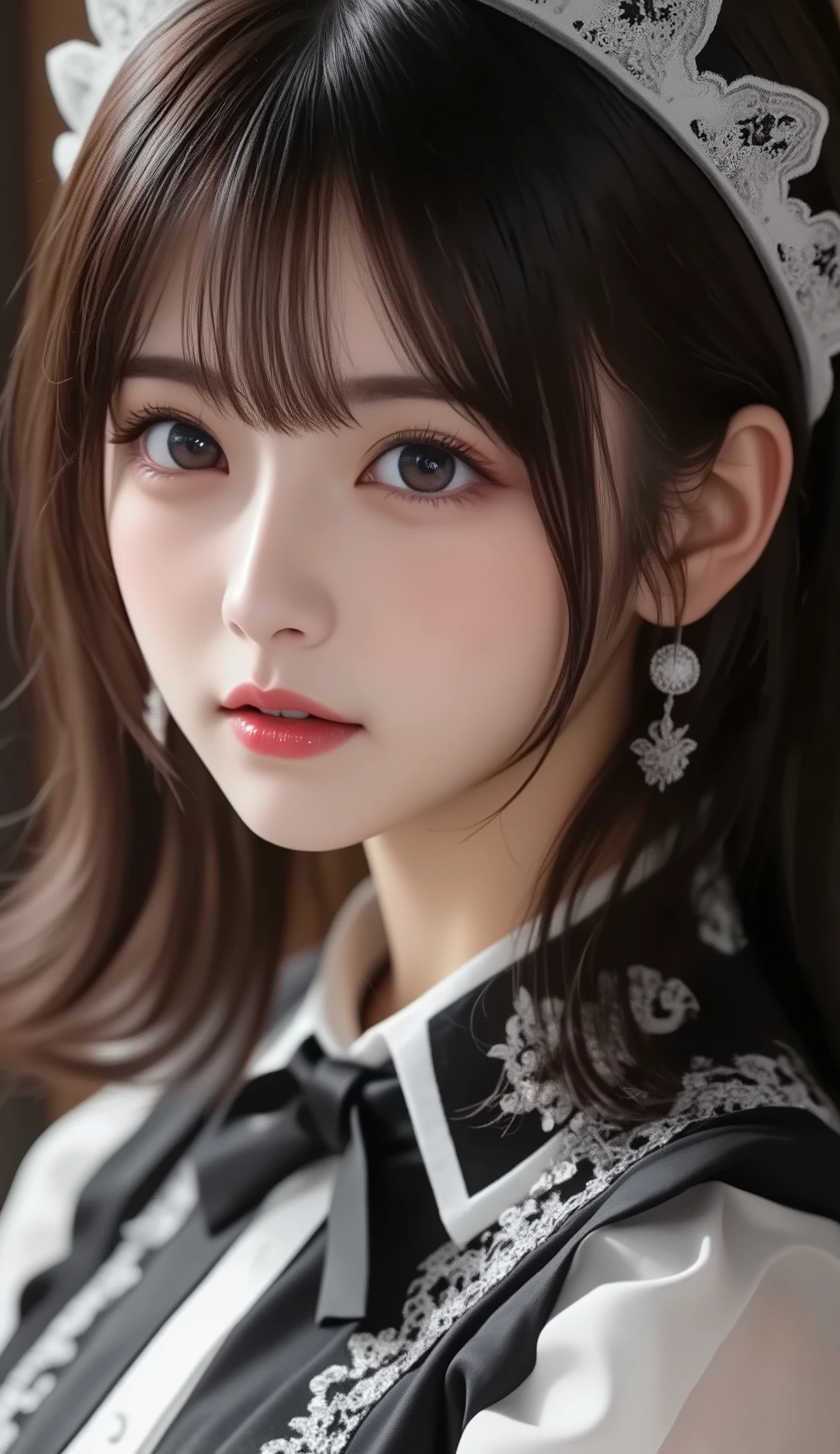 8k,    ultra high definition ,   best quality , Masterpiece,rule of thirds,golden ratio, surreal,photograph,  one woman,(  girl :1.3), cute, cute顔, 細部まで  beautiful eyes, 細かく Details, mature woman, princess,full body,smile, black hair,Short twin tail hair,ID photo,future, Brutal Cyberpunk Woman, luxurious and beautiful ,prairie,(( ethnic costumes:1.5)),Fancy Fashion, Luxurious Decor,(BDSM Femdom),(Cute  girl ),(Upper class woman:1.5), Expression of Despair , dark atmospheric lighting , fine detail,   Detailsな顔,anger,  charming eyes,(ポートレートphotograph:1.4), fantasy art ,(  beautiful faces:1.4),美しく  charming eyes、  beautiful eyes,Silver Remaining,(  Thin Waist:1.4)、( Beautiful :1.4),  pink lips, profile,(((  ideal body shape))),Small bust, A cup :2,、 portrait:2、  perfect anatomy 、鮮明な  Details、  Details, thin lips,完璧で  beautiful faces ,完璧で cute顔,   Meticulous Skin  ,  Perfect Limbs 、  Thin Waist,  surreal,Light and Dark,  fashion magazine cover,bloom