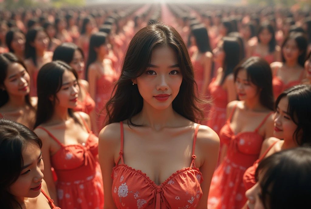 [Japanese Clone girls=Myself], [best masterpiece Clone girls Raw Photography Art], [16K, Highest quality, Ultra-high resolution, RAW Photos], [Unrealistic, Unparalleled, Different dimension, Improbable sight, (((A world of mass proliferation of myselves, Ultra-realistic)))], ((Japanese, woman, 18-year-old, shinozaki-ai)), ((Small face, (Thick black hair, (Semi-long hair)))), (((Very beautiful detailed girls, Accurate body structure, Very detailed完璧な超巨乳ボディ, amazing super big tits, Big, voluptuous breasts, The cleavage is very plump and emphasized))), (Dark Eyes, Mature face, Cute Smile, A gentle gaze), (((Very happy laughter))), ((((((((((Very detailed, 1girl→1,000,000,000,000,000,000,000,000cloning girls)))))))))), ((((((((((Very detailed, Absolute precision, With the depiction of an alter ego, ((((((((The exact same female body, The exact same face, Exactly the same hairstyle, Perfect same clothes, Perfectly the same height, The same exact super big boobs)))))))))))))))))), ((((((((((Myself only)))))))))), ((((((((100,000,000,000,000Myself→100,000,000,000,000,000,000,000,000,000,000,000,000,000,000MyselfThe proliferation of popular idols)))))))), (((((The actress&#39;s conscious and beautiful pose, (Cleavage Emphasis), (walk, Run), (Very detailed, among ourselves, Embrace each other, Back to Back, Pleasant conversation, Happy conversation), Free pose, (Sexual seduction)))))), (((((Unbelievably crowded, Abnormal super close contact, 360 degree complete coverage))))), ((Bright and soft sunlight)), (((((wide view, Very wide field of view, Very detailed, Detailed ultra-perspective depiction with clear depth))))), (((((Ultra-high-definition poster-like depiction))))), (((Hilly terrain, Slope, Countless &quot;myself&quot; filling the horizon and the mountains)))