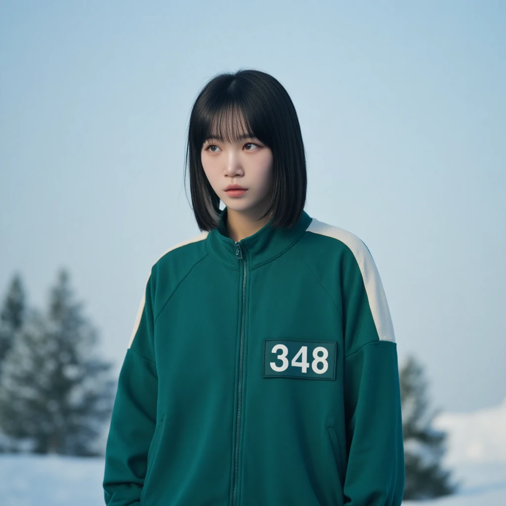 Masterpiece, best quality, ultra high resolution, hyper realistic, realistic, (photorealistic:1.4), masterpiece of analog film photograph a girl in the dark, expressionless, wearing black hoodie, taken by Hideaki Hamada using Pentax 67II and Kodak Portra