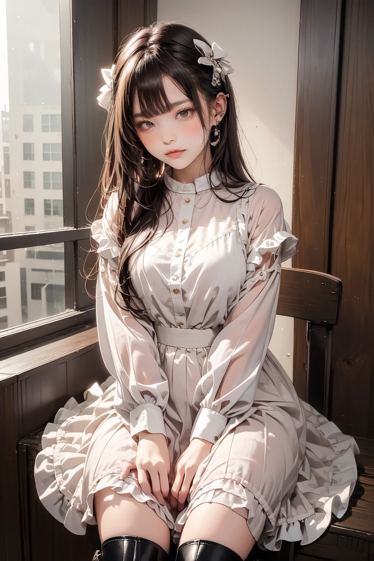 A refreshing morning、huge window、White sofa、houseplant、terraced、A bird、Flock of Birds、Watches、speculum、Ccup、DVR、(8K、top-quality、tmasterpiece:1.2)、(hentail realism、Photoreal:1.37、Ren、Beautiful fece、Professional Writing、photon maping、physically-based renderingt、wide angles、wide angles、