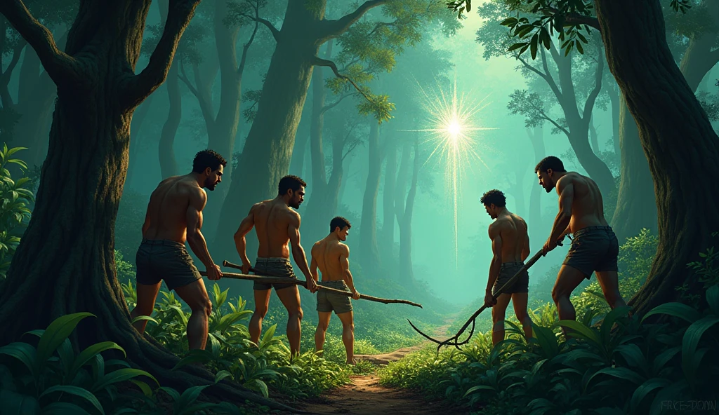 The history of sport begins with the human race&#39;s need to run, search for food, protect or hunt, and these physical activities have evolved into regulated and organized sports disciplines that are the ones that prevail today. Generate an image with that