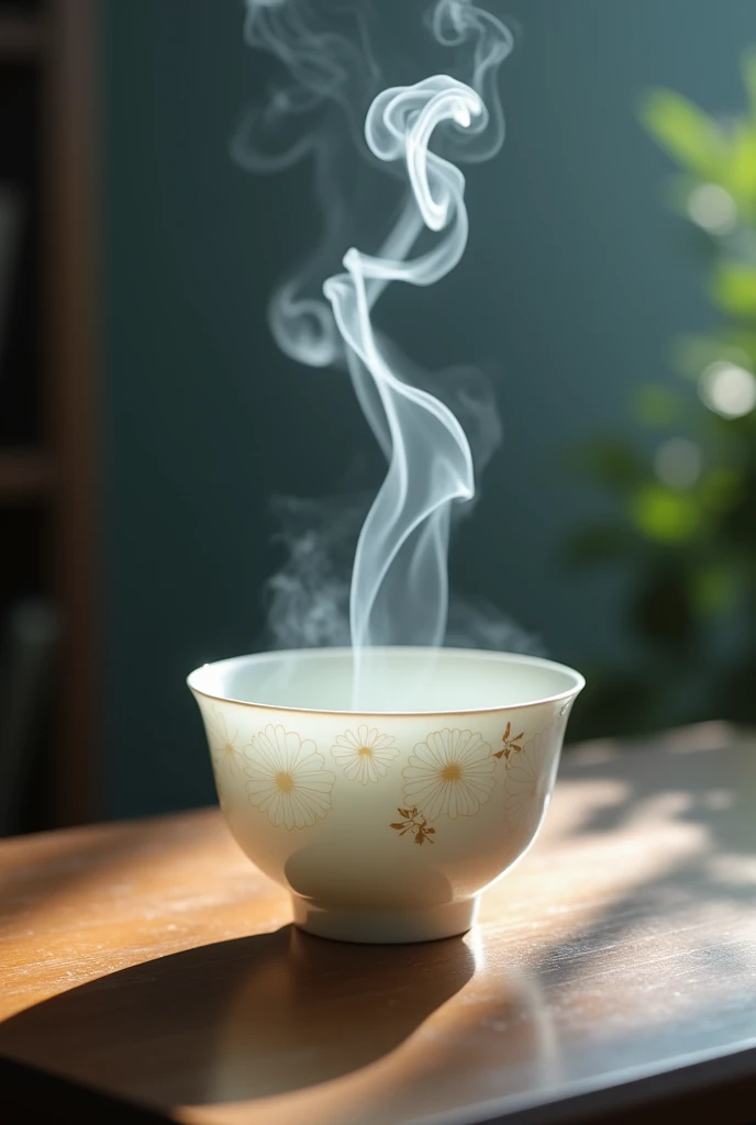 a steaming bowl of (Miso soup), (clear soup), traditional japanese (blue and white ceramic bowl), ((a wooden spoon lying on the table next to the bowl)), highly stylized, 4k, unreal engine 5 render, food art, food photography, realistic render, smoke, mist, dramatic lighting, cinematic lighting, rule of thirds, depth of field, cinematic bloom, art by fodm4st3r  <lyco:fodm4st3r:0.6>