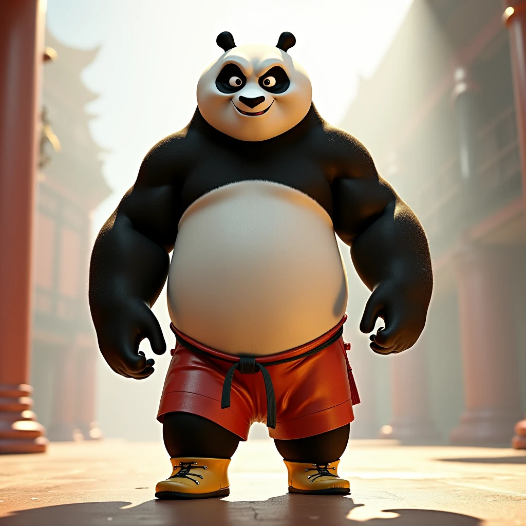 A 3d animated movie short,
Ek panda hai jo bohot mascular aur bodybuilder hai , uske samne bohot Sara khana rehta hai jo wo sab kha chuka hota hai uske baad wo dubara mota ho jata hai
