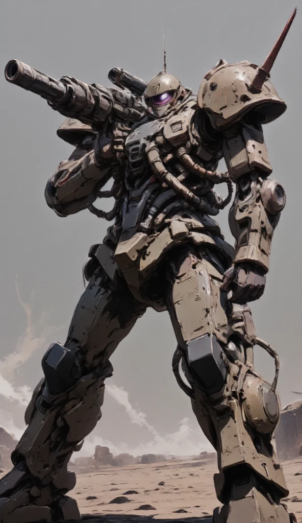 best quality,masterpiece,highly detailed,ultra-detailed, ZAKU, ZAKU, ZAKU, ZAKU,
MS-06 ZAKU, dirty, holding weapon, machinery, mecha, mobile suit, shoulder spikes, solo, standing, weapon, (((zaku))), zeon, 