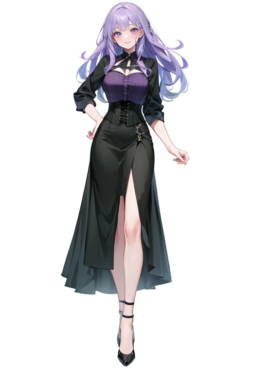 1 girl, game CG, , I can see the cleavage, dress,Princessdress, Princess,ボリュームのあるスカートrace, shoes,high heels, huge breasts, Black髪, long hair, Black, 黒いraceストッキング,high heels,race,bangs,Standing picture
