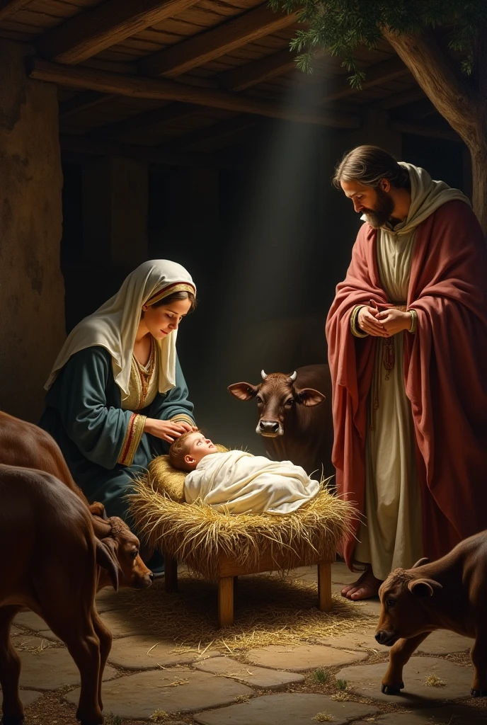 Coming to the baby Jesus.