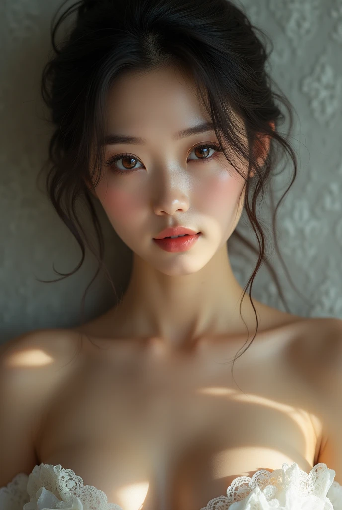 A very beautiful japanese girl,very beautiful face, detailed eyes, detailed pink lips,very sexy body, white skin, breasts size medium