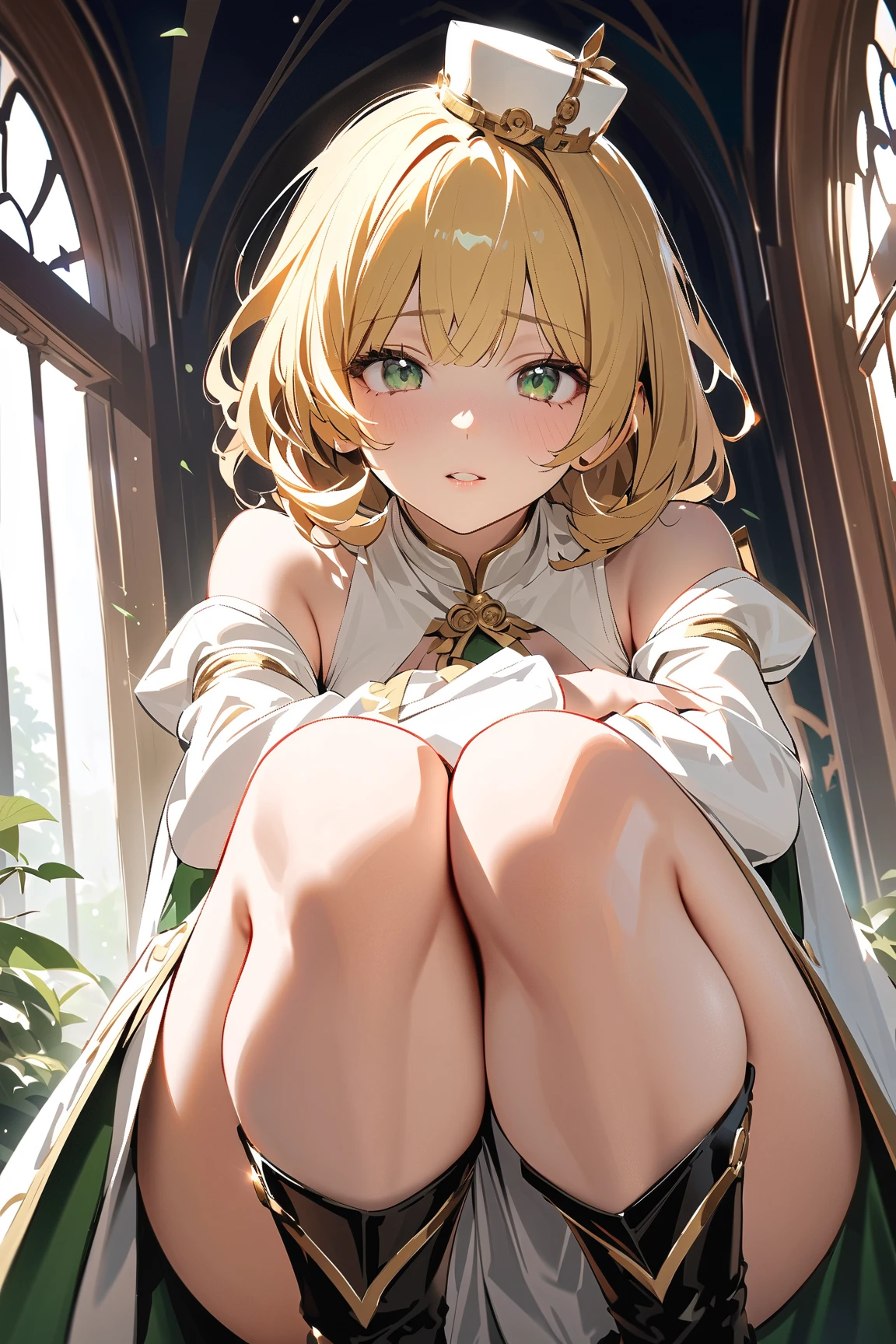 tsunade from naruto, white shirt, shorts, full body, perfect detailed feet, whole foot.