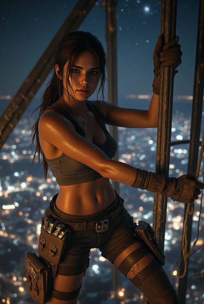 (dramatic lighting), masterpiece, best quality, sinister RAAW photo of female in high top white panties holding futuristic light sword gun, skin showing, sexy legs, white tiny panties, high waist string panties, low ready, (dirty, grimy), scratches on arm, horror scene, ominous flickering fluorescent light, tactically advancing through abandoned space station, burn fuse, dangling wires, (bloom:0.5), raytracing, vivid details, cinematic lighting, subsurface scattering, particle system, ((DARK)), photographed on a Sony Alpha 7R V, 24mm film lens, F2.8 aperture, (cool color temperature), (blue filter:0.6), (hyperdetailed, intricately detailed), photorealistic, film like, light refraction, 8k, shadow casting, 8mm film grain, film still from dead space, dynamic angle, (full body:0.9), cowboy shot